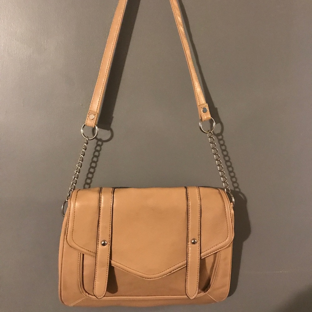 Charming Charlie tan nude handbag